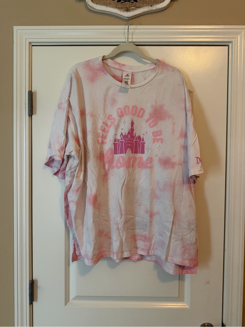 Disney Parks Disneyland Tie-Dye Pink 'Feels Good to Be Home' Tee